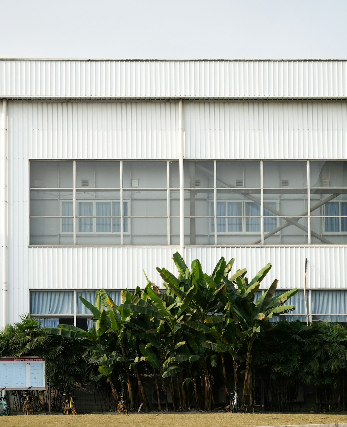 Modern white industrial factory